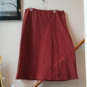 Alfred Dunner Deep Red A-Line Microsuede Skirt